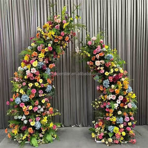 Arche <span class=keywords><strong>de</strong></span> <span class=keywords><strong>fleurs</strong></span> artificielles pour mariage L-736 Promise, arrangement <span class=keywords><strong>de</strong></span> fond d'arche verte pour décoration <span class=keywords><strong>de</strong></span> mariage - Product Image 6