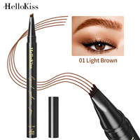 Crayon à sourcils 4 couleurs, effet laminé, waterproof, longue tenue, anti-décoloration, 4 pointes