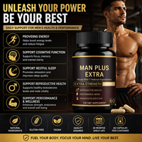 Bioby OEM Vente en gros Marque privée Man Plus Extra Capsules avec 6000mg de racine de Maca et d'Ashwagandha pour le soutien de l'énergie et de la vitalité