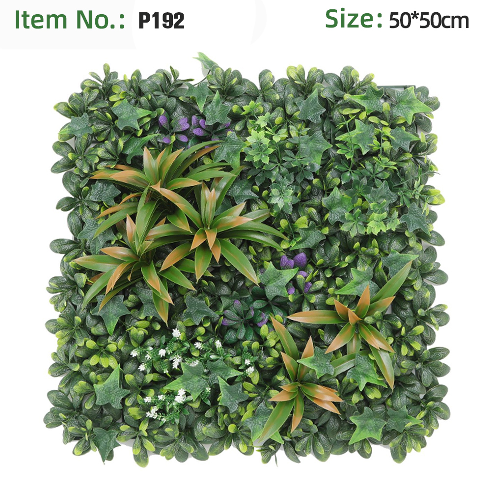 Orange Broad Leaf Purple Berry White Flower Grass Wall Panel
