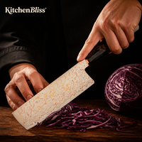 Couteau de cuisine KitchenBliss OME/ODM en acier Damas plaqué cuivre à 33 couches, couteau à légumes VG10, couteau de chef pour la cuisson