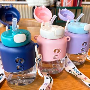 Plastic Water Bottle 680ml Leak Proof With Strap For Kids School Outdoor Use - Product Image 2