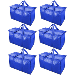 Heavy duty large waterproof foldable moving storage canvas cotton tote with zippers