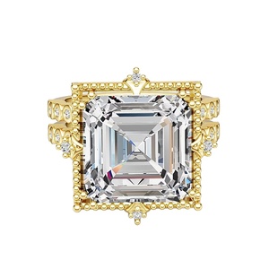 Diamantes Cultivados en Laboratorio con Corte Esmeralda, Certificados por IGI, en Oro de 14K y 18K, Color Fantasía, Tamaños Totalmente Personalizables para Mujer - Product Image 1