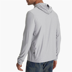 Pullover sportivo da <span class=keywords><strong>uomo</strong></span> camicie Quick Dry Moisture Wicking 1/2 Zip-Up manica lunga Top t-shirt atletica leggera - Product Image 2
