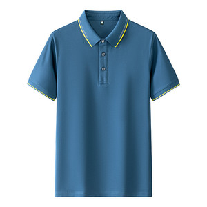 Camiseta Polo de Color Sólido, Algodón con Ribete en Contraste, Uso Diario, Manga Corta, Cuello Camisero, Ropa de Trabajo, Camiseta Publicitaria Corporativa - Product Image 3