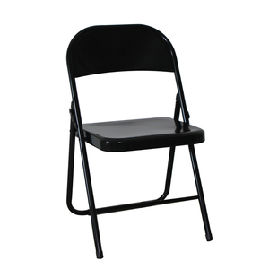 <span class=keywords><strong>Silla</strong></span> <span class=keywords><strong>plegable</strong></span> de acero y Metal con doble bisagra, color negro - Product Image 3