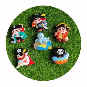 Cute Resin Cartoon Pirates Flat Back Cabochon Manicure Parts Embellishments For Hair Bows