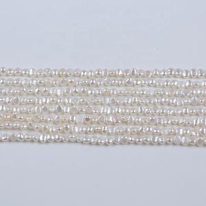 Hạt ngọc trai nước ngọt Baroque màu trắng chất lượng A/AA/AAA/AAAA, kích thước 4-5mm, khoan lỗ bên, chuỗi hạt, dùng làm đồ trang sức tự chế - Product Image 6