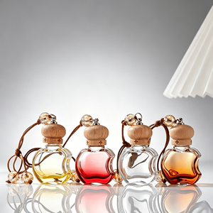 Nouvel Arrivage – Flacon diffuseur de parfum pour voiture <span class=keywords><strong>vide</strong></span> en forme de <span class=keywords><strong>pomme</strong></span> de 10 ml, à suspendre avec boîtes, pour huiles parfumées et désodorisants - Product Image 1