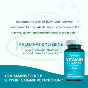 Suplemen Otak Healthife untuk Memori Vitamin B6, B12, Fosfatidilserin 30 Kapsul - Product Image 2