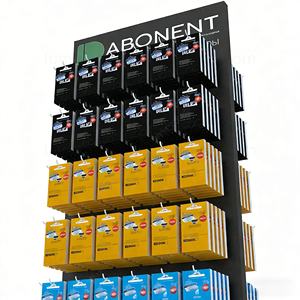 Support de panneau perforé en métal double face avec crochets, étagère au sol pour l'organisation des cartes SIM et des petits accessoires mobiles, présentoir de vente au détail - Product Image 6