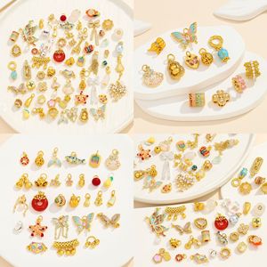 จี้ทอง 18k ชุบทองแดงรูปผีเสื้อจากหนานทง อุปกรณ์ทำเครื่องประดับ DIY จี้แฟชั่นสำหรับทุกเพศ - Product Image 4