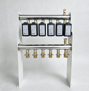 Colector Inteligente de Acero Inoxidable GHSYS6p de 6 Vías para Calefacción por Suelo Radiante, Colector de Control de Zonas Hidrónicas - Product Image 1