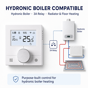 Termostato Wireless Programmabile Smart Wifi Tuya per Caldaie o Sistemi di Riscaldamento dell'Acqua - Product Image 1
