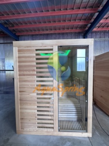 <span class=keywords><strong>Sauna</strong></span> Exterior de Gran Tamaño Personalizada, Cabina de <span class=keywords><strong>Sauna</strong></span> de Madera de Hemlock <span class=keywords><strong>con</strong></span> Calentadores de Bajo EMF, <span class=keywords><strong>Sauna</strong></span> Impermeable para Jardín o Villa - Product Image 3