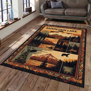 Vintage Rustic Western Texas Star Modern Area Rugs Country Carpet Non-Slip Floor Mat <strong>Doormats</strong> <strong>Runner</strong> for Living Room Bedroom - Product Image 3