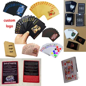 Penjualan Terbaik Royal plastik Poker kartu bermain standar kustom kartu bermain dalam jumlah besar plastik tahan air Pokerkarte Cartes jouer pvc