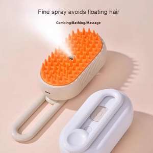 Brosse vapeur pliable autonettoyante en plastique pour toilettage d'animaux, éliminateur de poils, écologique, avec logo personnalisé, fabricant - Product Image 4