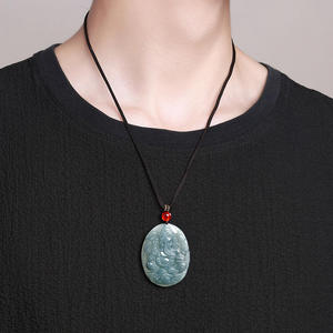 จี้หยกธรรมชาติสีน้ำเงินรูปช้าง  พร้อมใบรับรองการประเมินคุณภาพ  DW06 - Product Image 4