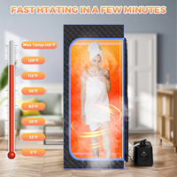 Tente de sauna électrique portable - Vapeur humide avec panneau de commande informatique 1000W 220V pour usage domestique