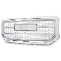 Grille de pare-chocs avant chromée supérieure Style Denali pour 2016 2017 2018 GMC Sierra 1500