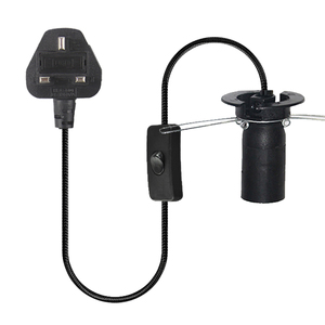Inline สายหลอดไฟเกลือหิมาลัย,สวิตช์หรี่ไฟแบบ Uk สายไฟคอร์ดหลอดไฟ15W E14