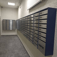 Boîtes aux lettres murales avec serrure à clé, en acier inoxydable thermolaqué, pour usage commercial et résidentiel