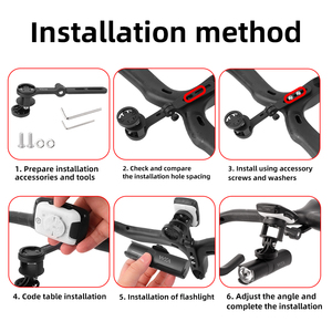 VXM Nylon Bicycle GPS Code Table Bracket with Light Mount Adjustable Thickened Cycling <strong>Computer</strong> Holder Road <strong>MTB</strong> Accessories - Product Image 6
