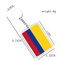 Porte-clés colombien personnalisé en gros matériau acrylique impression recto-verso exécution exquise