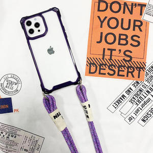 Étui à sangle à quatre coins pour <span class=keywords><strong>Samsung</strong></span> Galaxy A54 A55 <span class=keywords><strong>S22</strong></span> S24 Ultra S23 Plus S24Ultra bandoulière <span class=keywords><strong>cordon</strong></span> lanière antichoc couverture transparente - Product Image 4