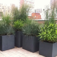 Ventes en gros de jardinières minimalistes en acier inoxydable et en aluminium, pots à fleurs en métal anti-rouille de 10 à 20 L pour la décoration de jardin extérieur