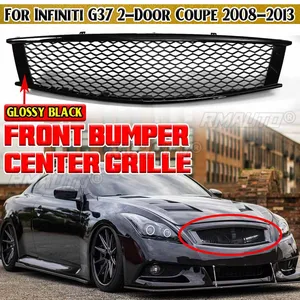 G37 Auto Voorbumper Grille Grill Cover Bescherming Voor Infiniti G37 2dr Coupe 2008-2013 Abs Honingraat Mesh Centre Race Grills Paneel