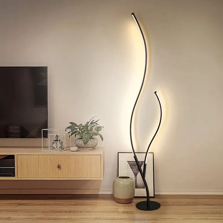 Lámpara Led de varios colores, iluminación nórdica moderna para sala de estar, Base rodante