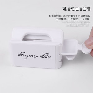 Alat manikur profesional lapisan ganda, alat penyimpanan daur ulang bubuk celup kotak kemasan Pixie kuku untuk kuku DIY - Product Image 3