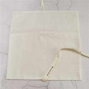 CH Custom Logo <b>Printing</b> Envelope Cotton Canvas Clothes Handbag Packing Pouch Bag With Bow Envelope Dust Pouch - Product Image 6