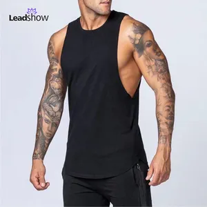 Camiseta sin mangas de bambú para hombre, camisa deportiva de secado rápido para entrenamiento, nuevo diseño