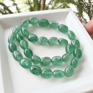 Collier de perles en quartz fraise véritable, pépites de fraise, pierres précieuses, bijoux à fabriquer, stock limité ZUBEDA GEMS - Product Image 1