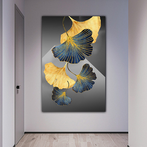 Vendita all'ingrosso calda foglia di ginkgo dipinto stampato su tela <span class=keywords><strong>con</strong></span> dimensioni e design personalizzati per la decorazione - Product Image 2