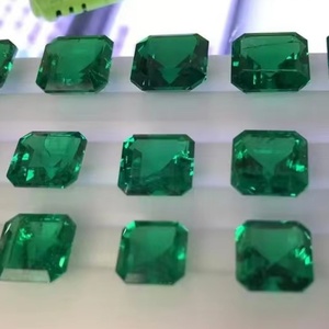 Émeraude de laboratoire de haute qualité, taille émeraude 5x7mm 6x8mm, pierre libre, avec jeu de couleurs, évaluation tierce, pour la fabrication de bijoux Qinglong - Product Image 2