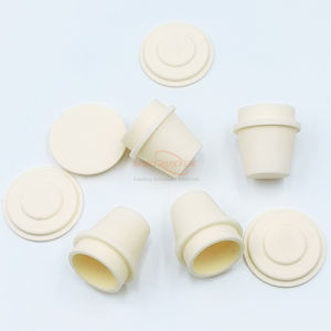 Hoch temperatur beständige, maß gefertigte und geformte Aluminiumoxid-Keramik tiegel mit Deckel - Product Image 5