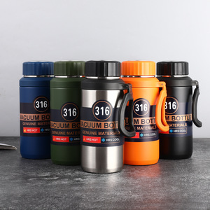 silverjet Vacuum Bottle 316 Stainless Steel 600ml 800ml 1000ml Thermal Insulated Water Flask With Handle For Outdoor Camping - Product Image 4