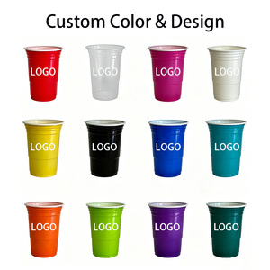 Gobelets promotionnels 16oz réutilisables à double paroi pour fêtes, en <span class=keywords><strong>plastique</strong></span> bicolore, pour mariages et événements - Product Image 2