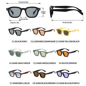 Gafas de Sol Cuadradas con Marco Pequeño para Mujer, Diseño Personalizado con Logotipo, Moda 2025, Protección UV400, Colores Jelly, Remaches, para Hombre - Product Image 6