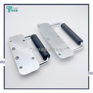 304 Stainless Steel Spring Handle With <b>Rubber</b> Grip Industrial Crate Box Handle - Product Image 3