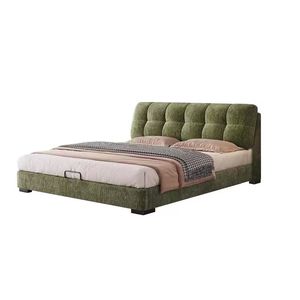 Großhandel Chenille-Polsterbetten in Voll- und Kingsize, Samtbettgestell mit Stauraum - Product Image 5
