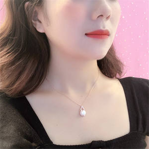 Original Design S925 Silver: Creative Gourd Clavicle Chain, Korean-style Versatile <strong>Pearl</strong> <strong>Necklace</strong> - Product Image 2