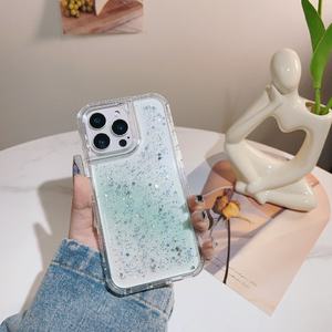 เคสโทรศัพท์ฝาครอบ360สองชิ้นลายกากเพชรเรซินอีพ็อกซี่พิมพ์ลายแวววาวแฟนซีสำหรับ <span class=keywords><strong>OPPO</strong></span> A5 <span class=keywords><strong>Pro</strong></span> 5G Reno 12F 13 - Product Image 4