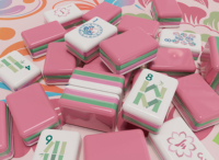 Ensemble de tuiles de mahjong en acrylique de luxe moderne avec motif floral Phénix Joker pour le divertissement à domicile et les soirées