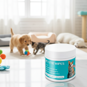 Lingettes pour animaux de compagnie à base de plantes naturelles pour chiens et chats, hypoallergéniques, lingettes pour les yeux des chiens pour le toilettage quotidien, nettoyage du <span class=keywords><strong>visage</strong></span>, des pattes et du corps - Product Image 1